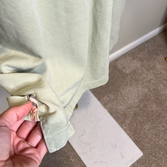 Burberry Nova Check Polo sage green and signature plaid men’s dress shirt - Picture 5 of 15